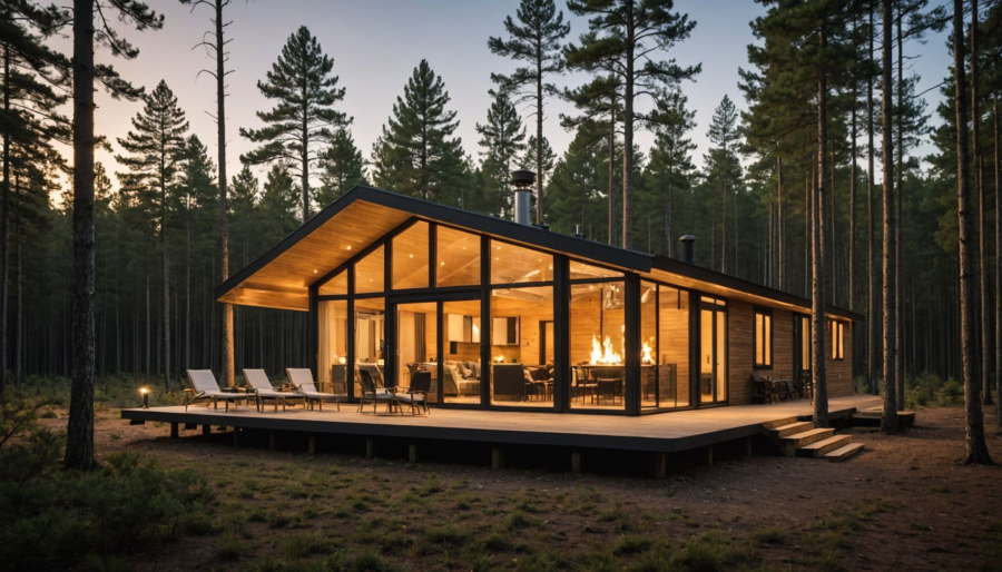 Premium-mobilheime in den landes: komfort mitten in der natur